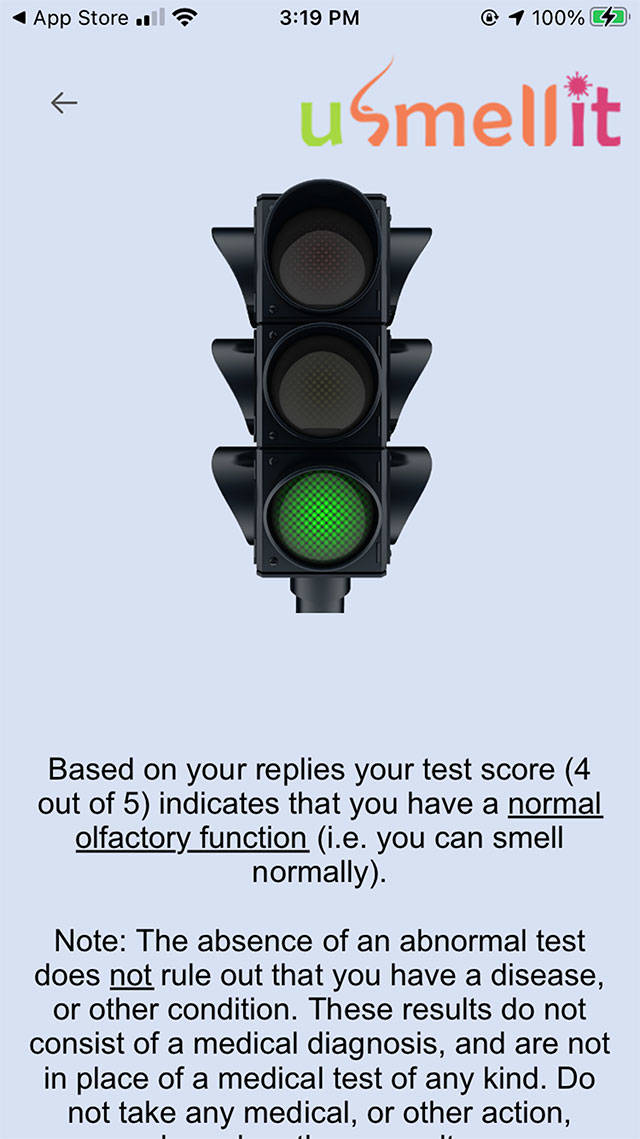 An example of what the U-SMELL-It app might reveal if you pass the test.