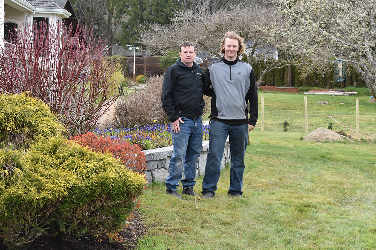Bill and Sean Crane, from PSL Irrigation, provide water conservation solutions for Bainbridge Island homeowners and gardeners.
