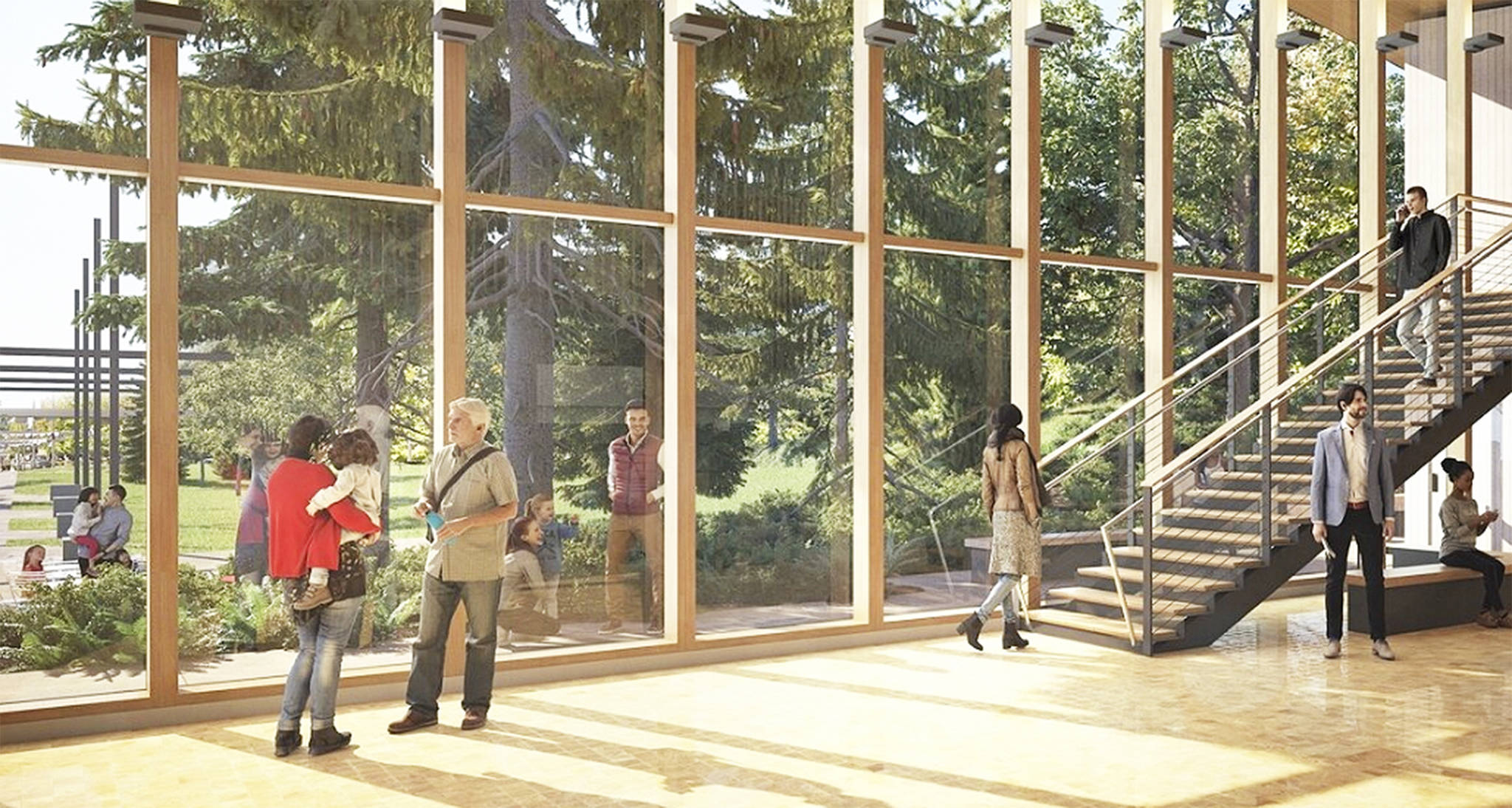 The board loves how the large windows connect the center to the outdoors. Courtesy Photo