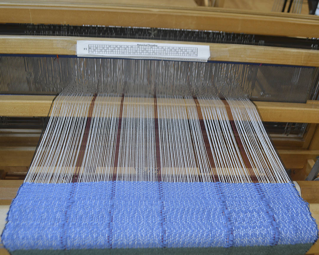 The Fiber Studio contains a number of looms for students to use.
