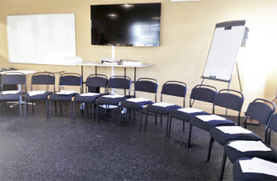 Larger spaces are available for group meetings.