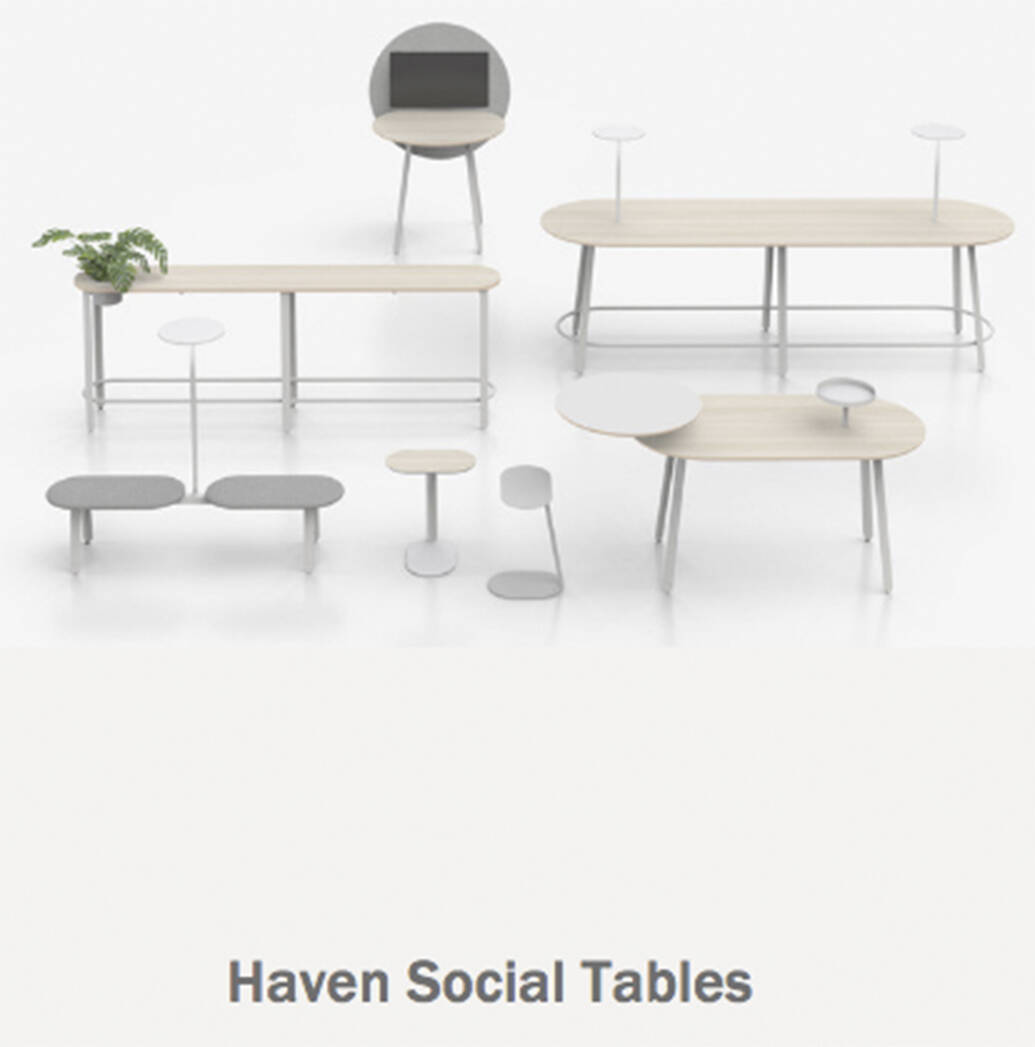 The Haven social tables won the recent awards. Courtesy Photo