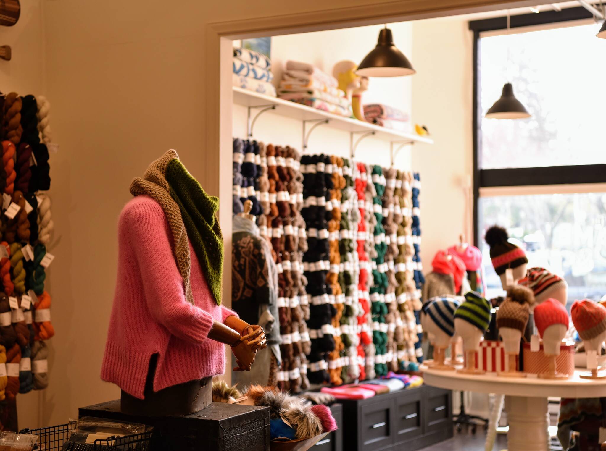 Lamb & Kid features an exclusive range of wool, yak and cashmere hand-dyed yarns for knitters, crocheters and crafters on Madison Avenue in Winslow.