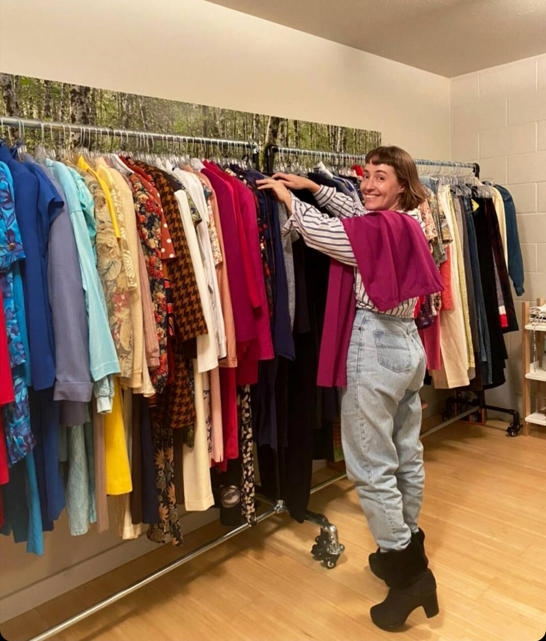 Tova Gannana is an expert at pulling clothes from the collection at Bijou to suit your needs.