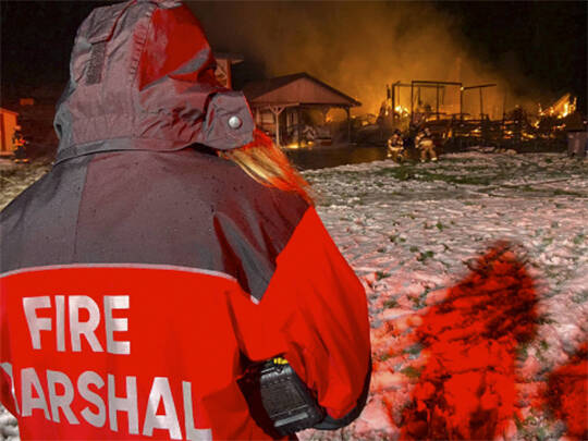 Scene of the fatal fire in Poulsbo. Courtesy photo