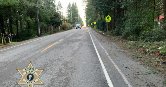 The scene at Central Valley Road where 63-year-old Poulsbo resident John Skubic was killedFriday after a hit and runwhile riding his bike. Courtesy photo