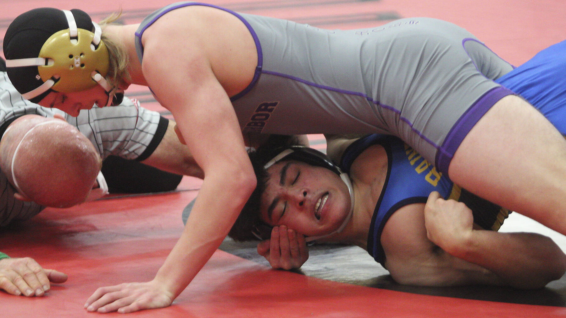 While Garrett Goade won his first-round match, he was pinned in the second round in his next match.