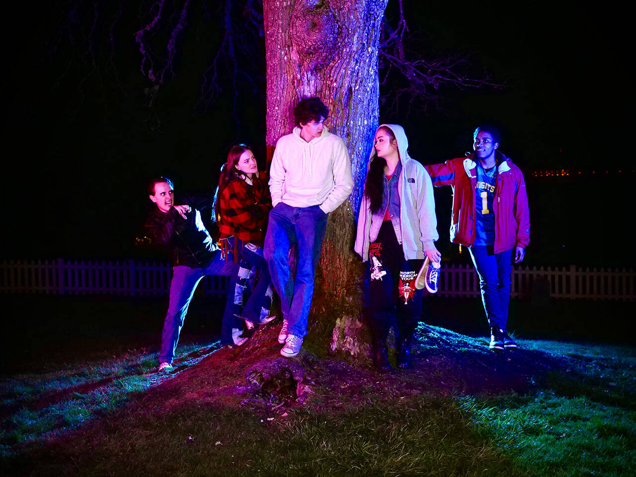 Cast members of Olympic College film student R.S. Powell’s thesis film Ghost in the Graveyard. Courtesy photos