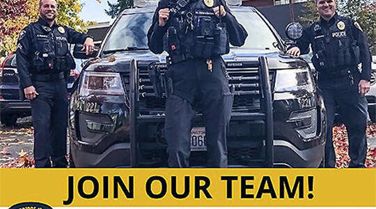 Like many police departments nationwide, Bainbridge Island is down a few officers and looking for men and women to join their team. Courtesy Photo