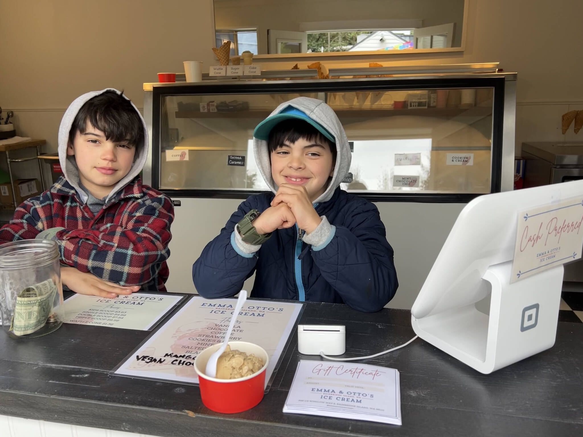 Twins, 9, scoop up jobs, ice cream Bainbridge Island Review