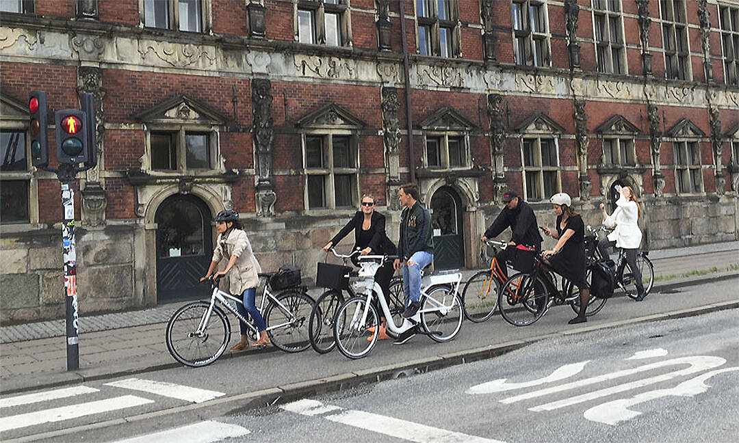 An example of a raised bike lane in Copenhagen, Denmark. Courtesy Photo