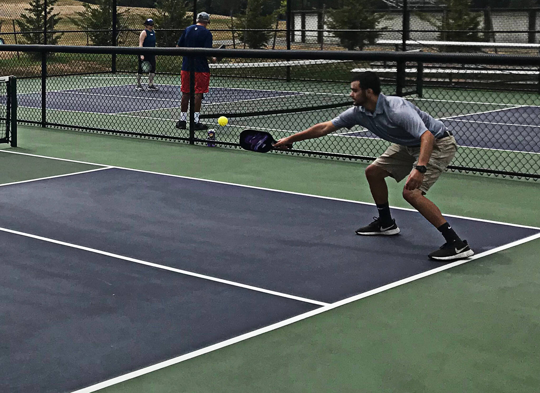 On the court, I had the opportunity to learn different strategies like working on a backhand. Bill Covert Courtesy Photo