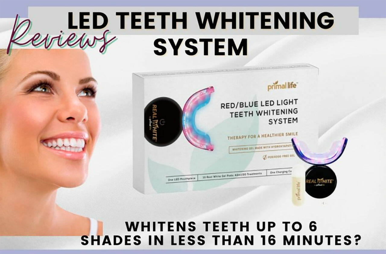 Primal Life Organics LED Teeth Whitening System Reviews Real White