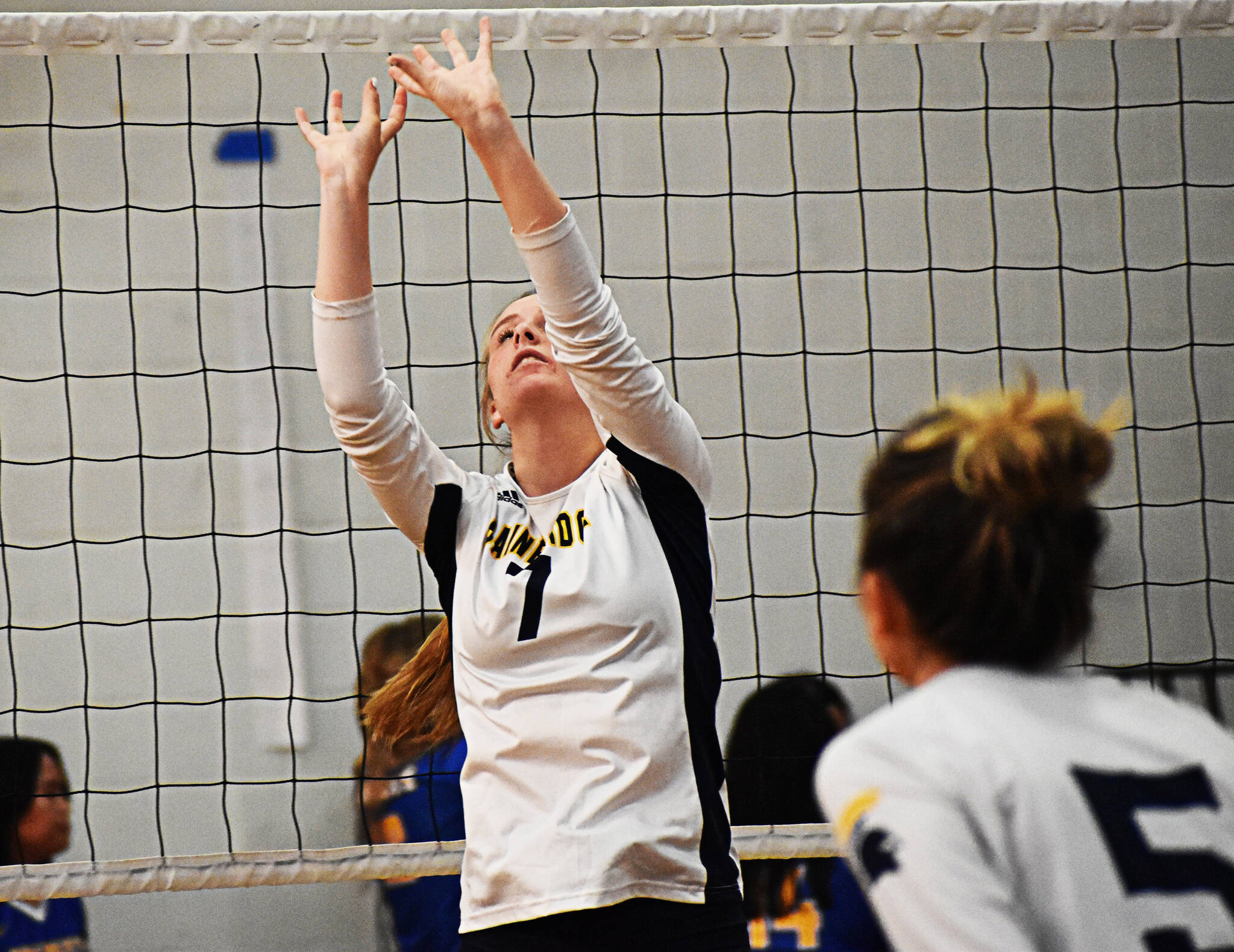 Emma Adcock helped set up the middle blockers for several kills against the smaller Bremerton squad.