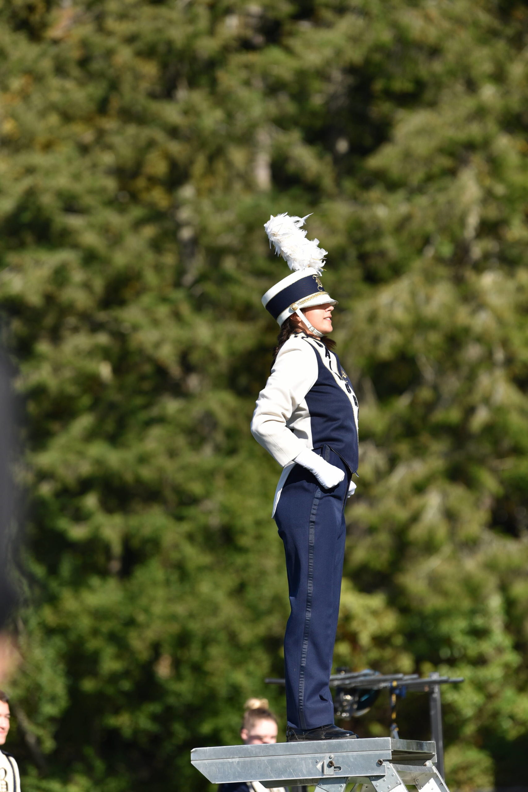BHS senior Dani Heylen was awarded first place Drum Major and led the Spartan musicians to a second place win overall.