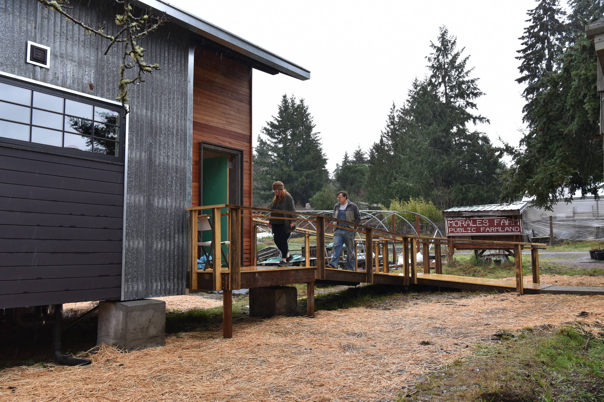A ramp makes the the third tiny home ADA accessible.