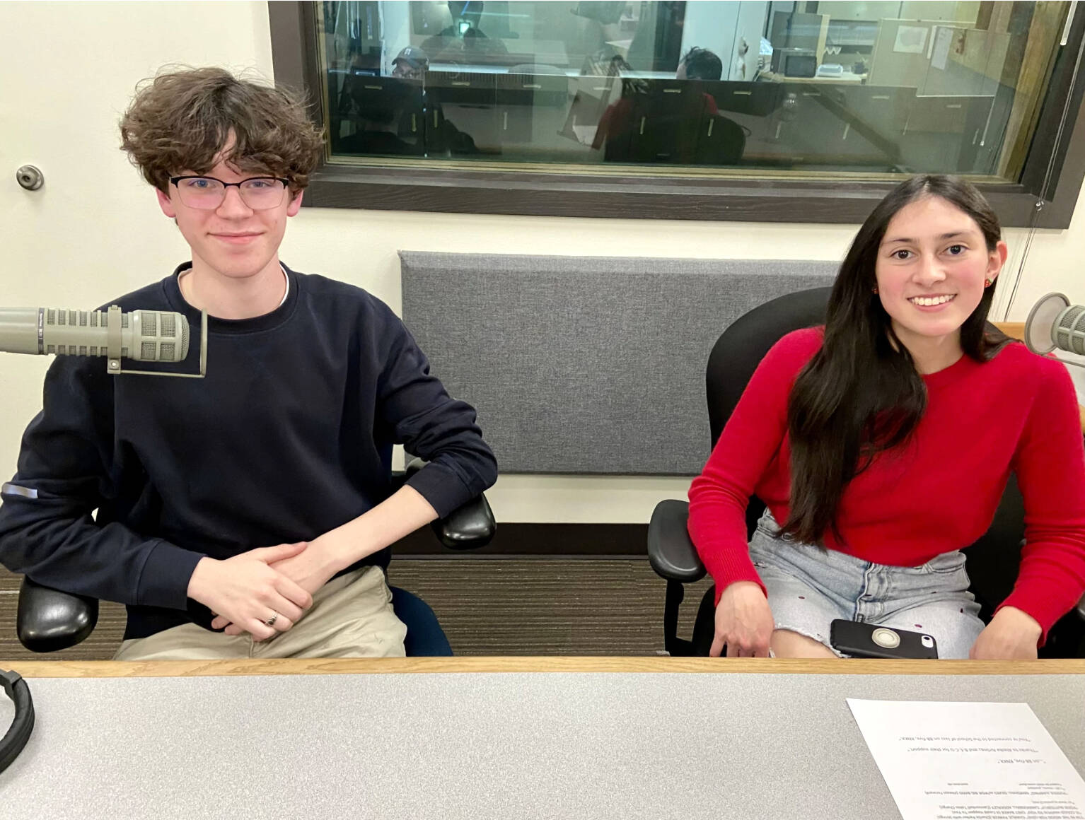 Courtesy photo
BHS seniors Lang Armstrong and Margaret Haley take their turn as guest DJs on KNKX and shared their love of jazz music and featured some of their favorite artists.