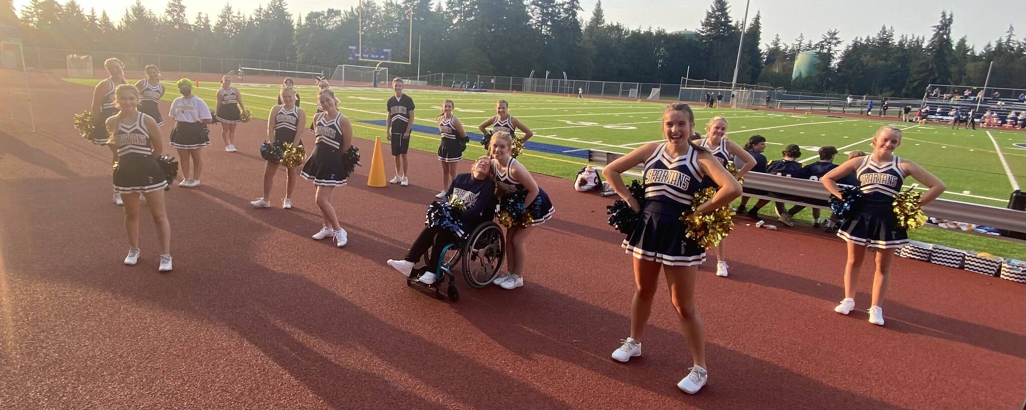 Bainbridge's Spirit Squad has performed at varsity football and girls basketball games for the past five seasons. Courtesy Photos