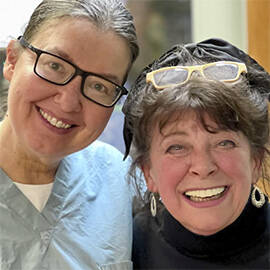 Dr. Helena Soomer Lincoln, left, and one of her patients after the transformation. Courtesy Photo