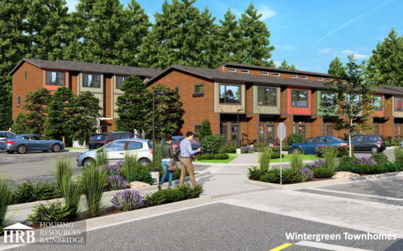 Rendering of the Wintergreen Townhomes located between Virginia Mason Clinic and Walgreens. Courtesy Image