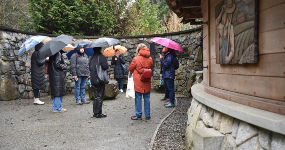 A group of museum curators from Ukraine visited the Japanese American Exclusion Memorial March 4 to learn about how Bainbridge Island is telling a difficult history. Nancy Treder/Kitsap News Group photos