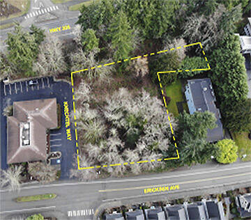 Aerial photo of site. Housing Resources Bainbridge Courtesy Image