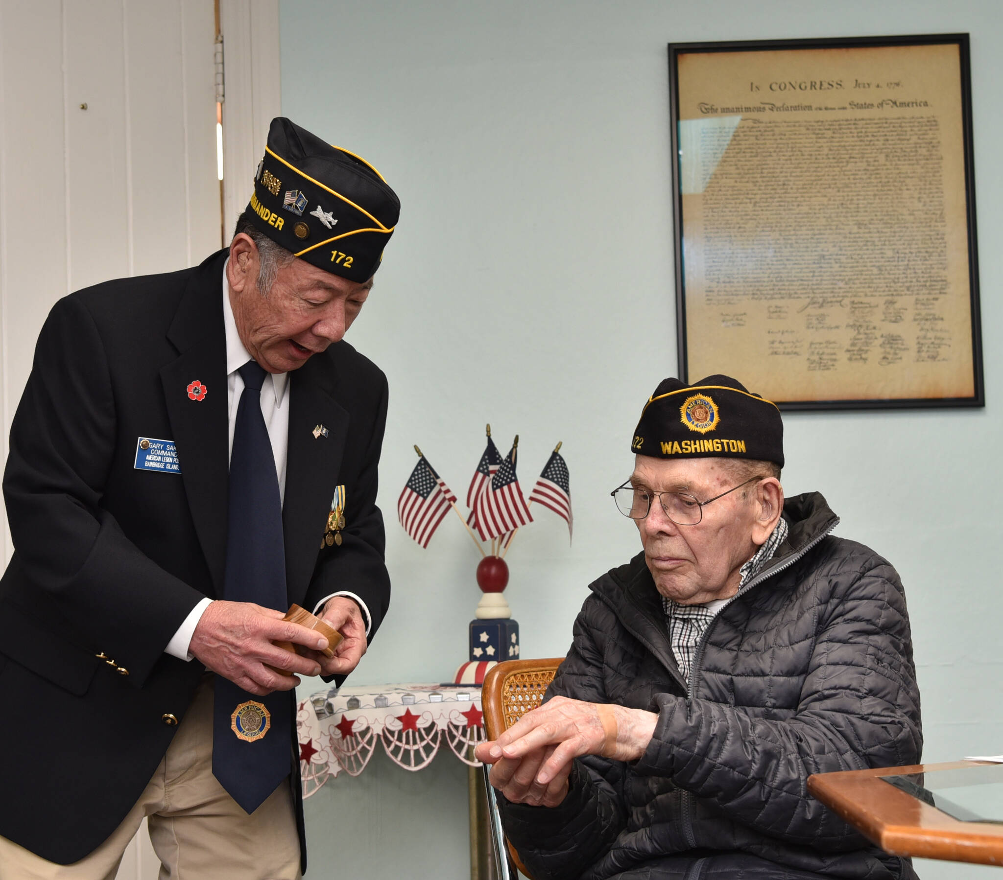 BI man honored for serving 70 years with American Legion Bainbridge