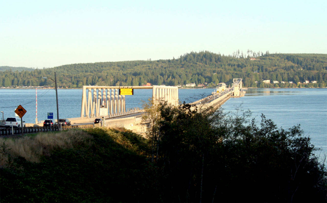 Work on the Hood Canal Bridge has been changed to avoid closures during peak summer times. File Photo