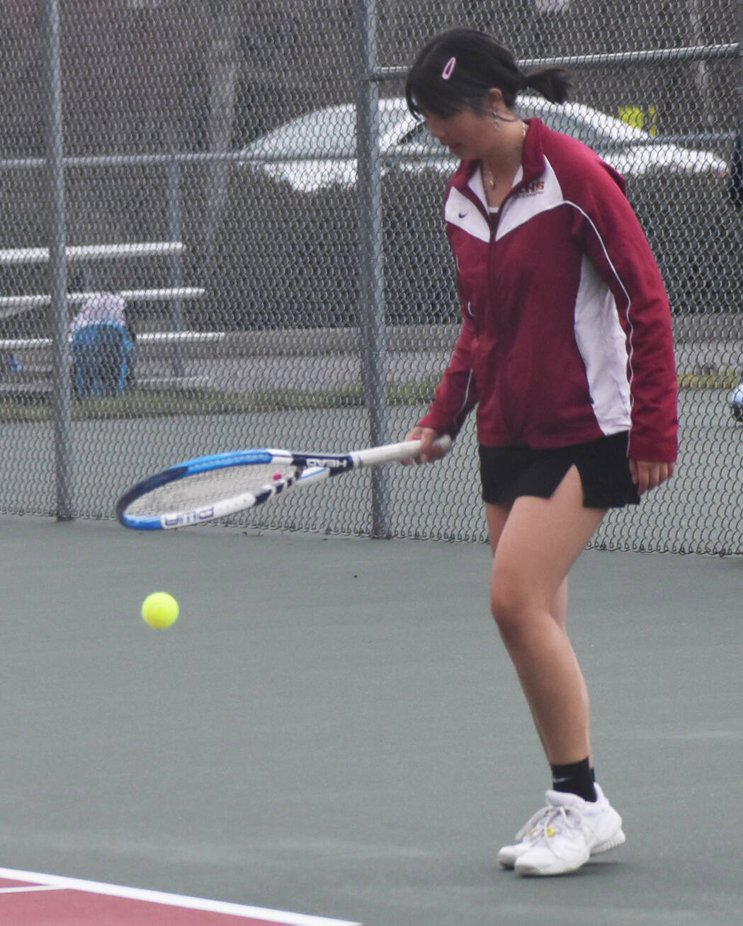Izzy Kim plans to serve the ball in the only singles match.