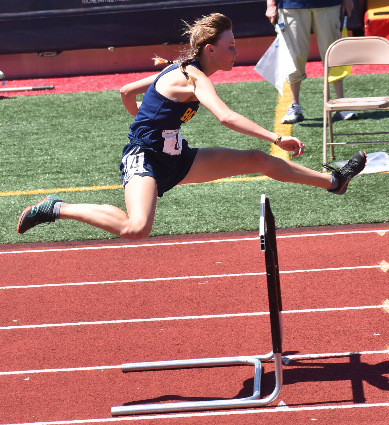 Bainbridge Claire Hungerford finished 7th in the 100 hurdles.