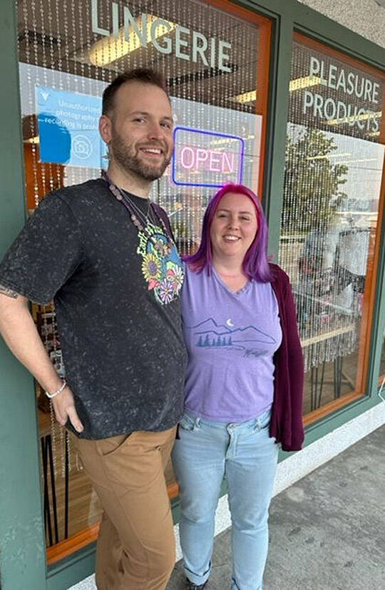 Daniel Baron and Fox Grocutt have opened a shop that sells adult sex products in downtown Port Orchard.