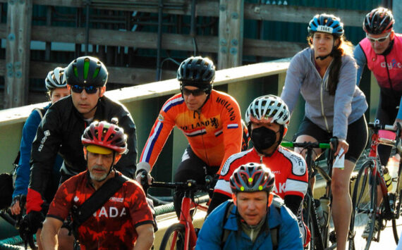 Cascade Bicycle Club courtesy photos
Riders embark on their journey during the 2022 Kitsap Color Classic.