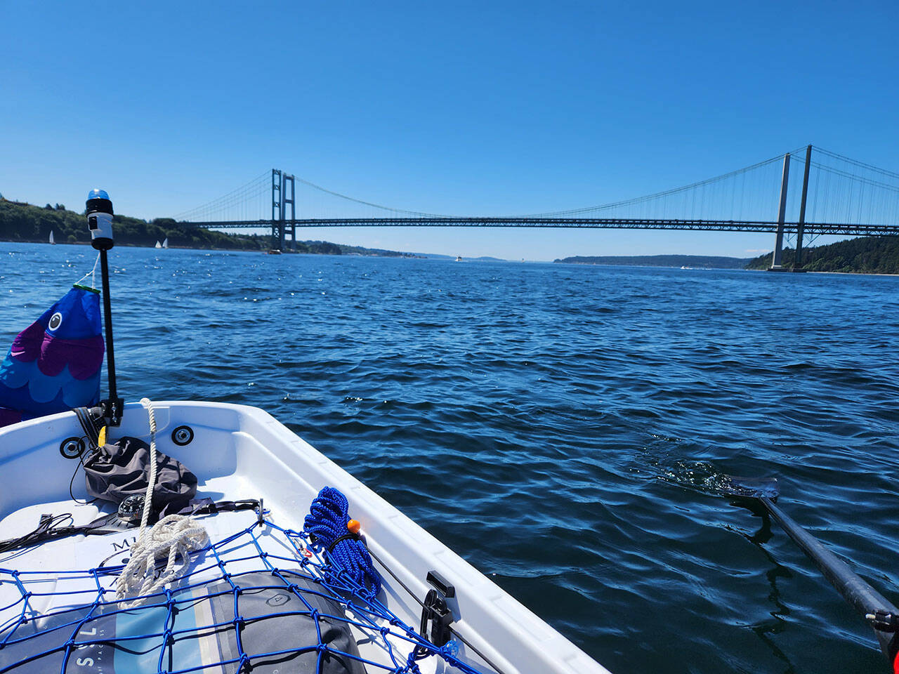 Part of Susan’s journey included going under the Tacoma Narrows Bridge.