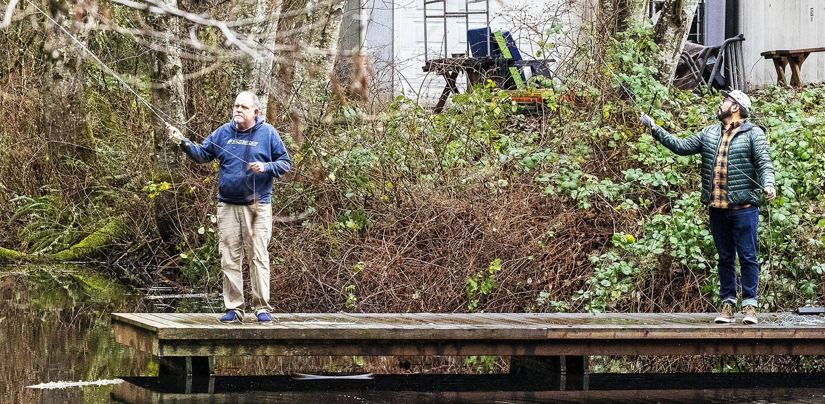 BI business hooks fishers worldwide with fly rods Bainbridge Island