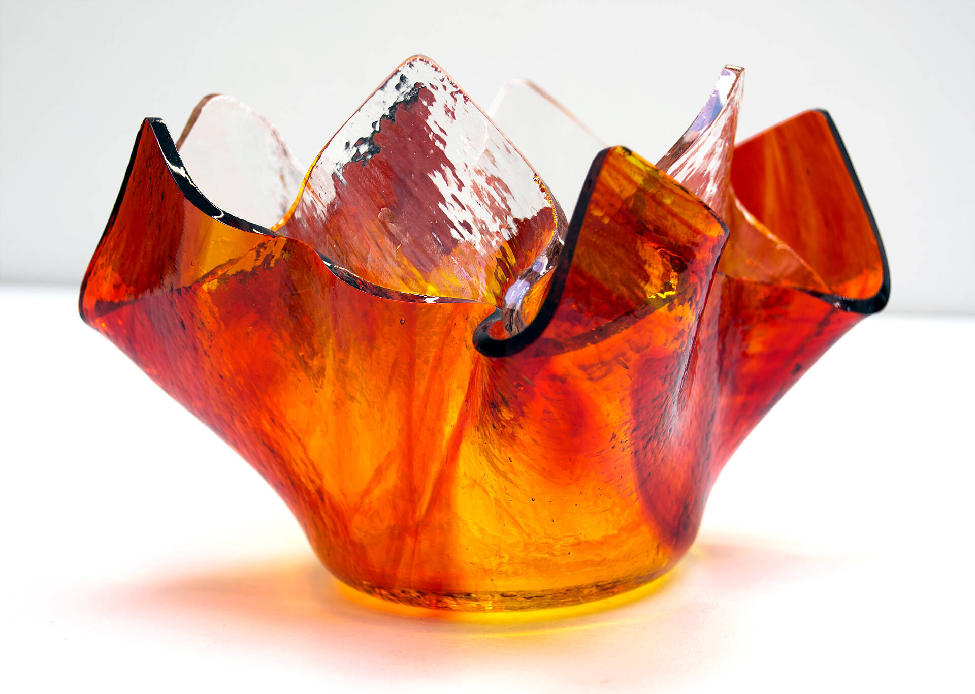 Dixie Armfield’s creations are of fused glass.