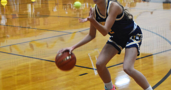Nicholas Zeller-Singh/Kitsap News Group
Hannah Bounketh competes in the Blue & Gold skills challenge.