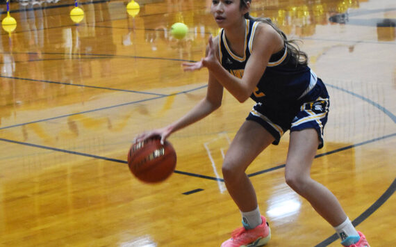 Nicholas Zeller-Singh/Kitsap News Group
Hannah Bounketh competes in the Blue & Gold skills challenge.