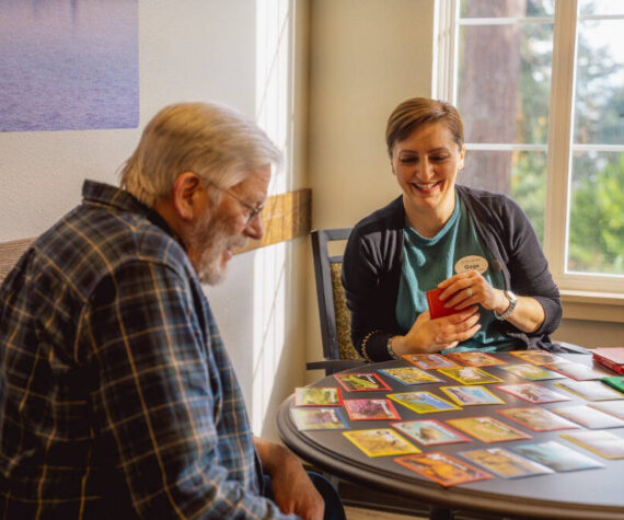 <p>Fieldstone Memory Care of Bainbridge offers residents thoughtfully designed apartments and various amenities, including inviting common areas for socializing and activities, with access to 24/7 nursing care. Photo courtesy of Fieldstone.</p>