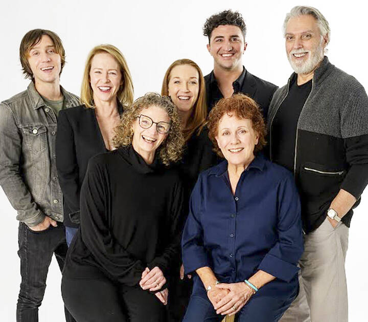 Elizabeth Coplan, third from left, with Amy Hargreaves, Judy Kaye, Robert Cuccioli and other cast members.