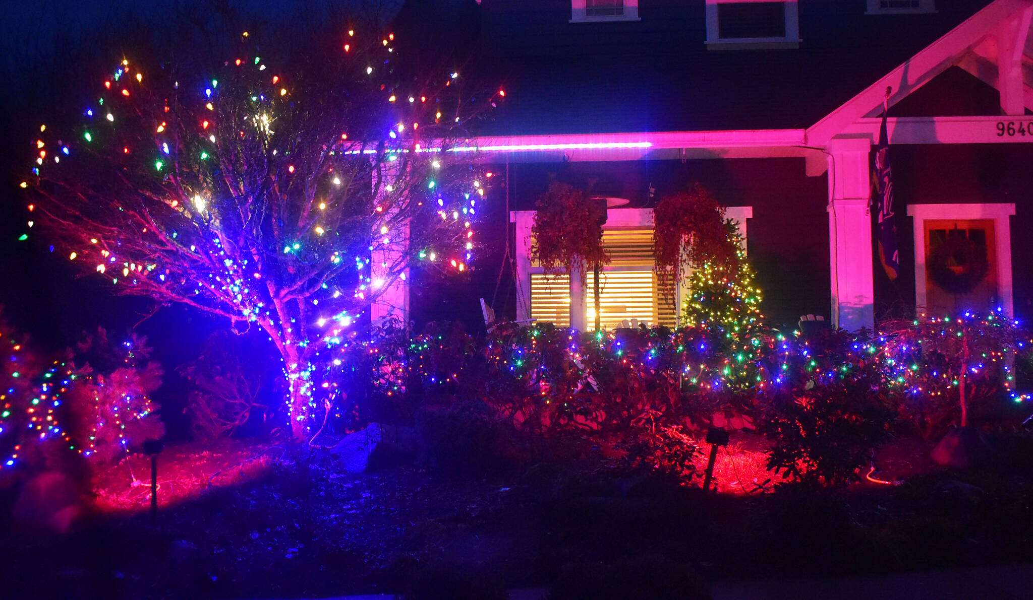 The North Town Woods houses have a variety of holiday light displays.