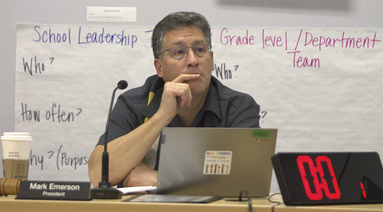 Mark Emerson is president of the BI school board.