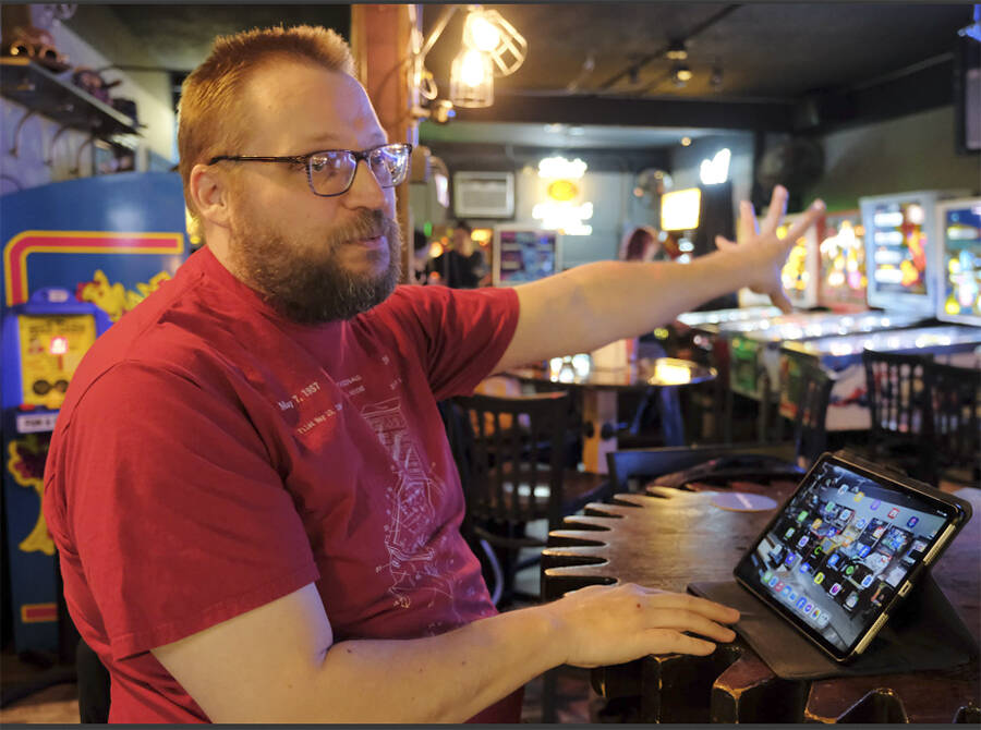 Richard ‘Oz’ Godwin operates one of the most-popular pinball machine arcades in West Sound.