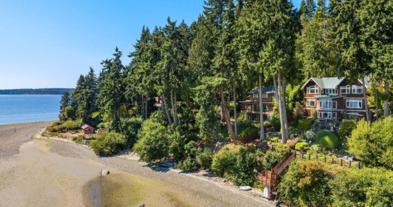 This home is nestled on the tranquil shores of Poulsbo. Photo courtesy of Realogics.