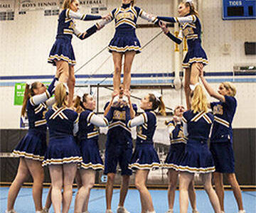 Bryce Carithers courtesy photos
The Bainbridge High School Competition Cheer Squad will compete at state Feb. 2-3 at Battle Ground. The team is led by first-year coach Darienne Schoonmaker.