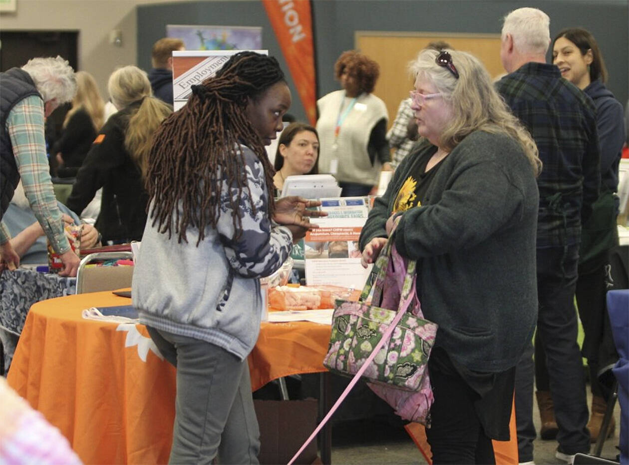 Social service providers met with people in need at the Project Connect event in Poulsbo.