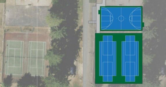 Port Orchard city courtesy photo
A side-by-side depiction of how the improved court layout could look.