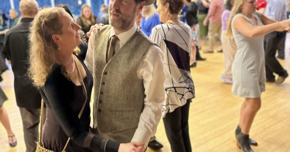 Peter Gammell/Kitsap News Group photos
Couples enjoyed the swing dance fundraiser for the band at Bainbridge High School over the weekend.