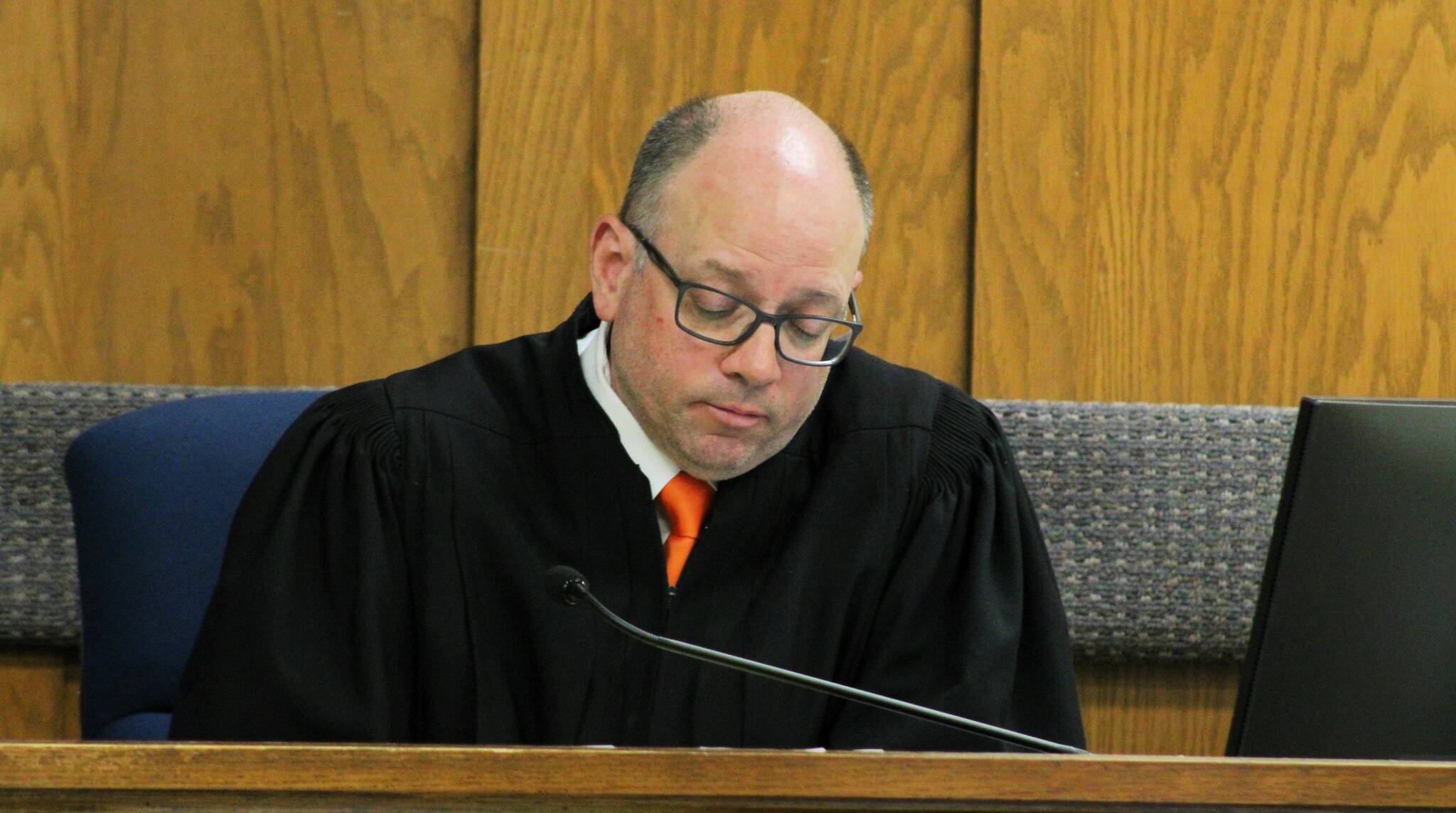 Judge Kevin Hull searches for the right words before handing down sentences against the three men convicted of the Careaga quadruple homicides.