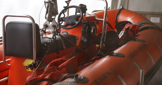 Joshua Kornfeld/Kitsap News Group
A rescue boat seen from the ferry car deck.