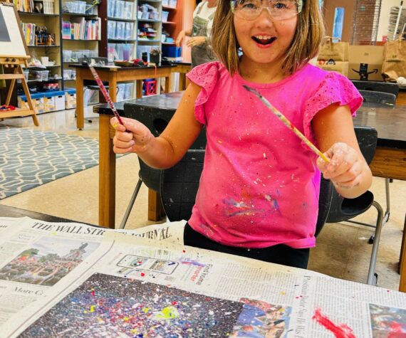 <p>Lishu Rodriguez and Emily Lohman courtesy photos</p>
                                <p>1st and 2nd-grade students explore painting projects at Ordway Elementary’s after-school art program.</p>